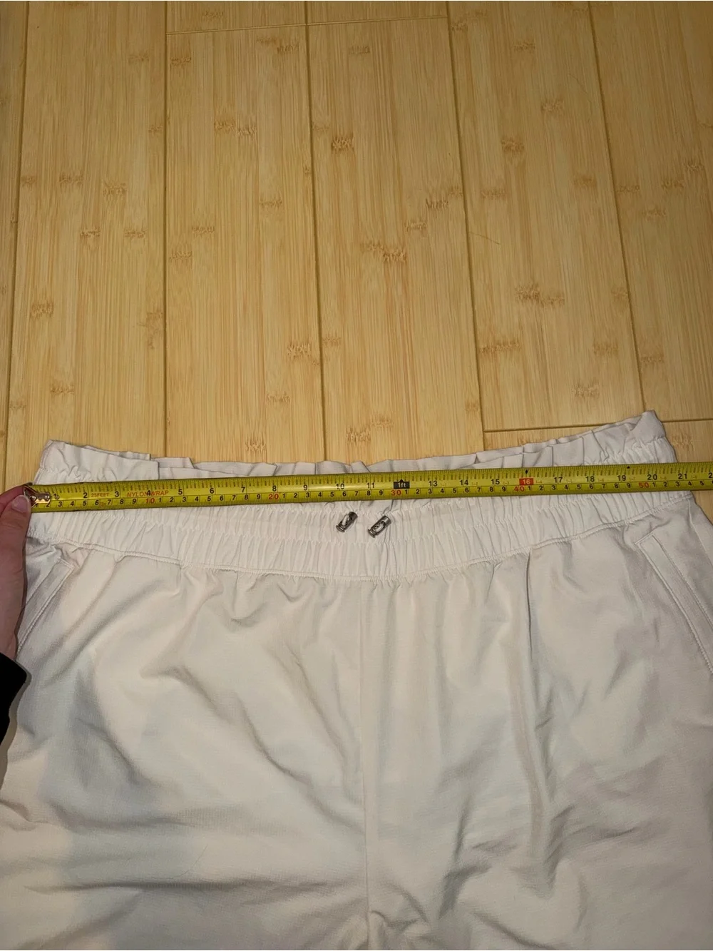 FLX Paperbag Waist Athletic Shorts - Off White - Size 2X